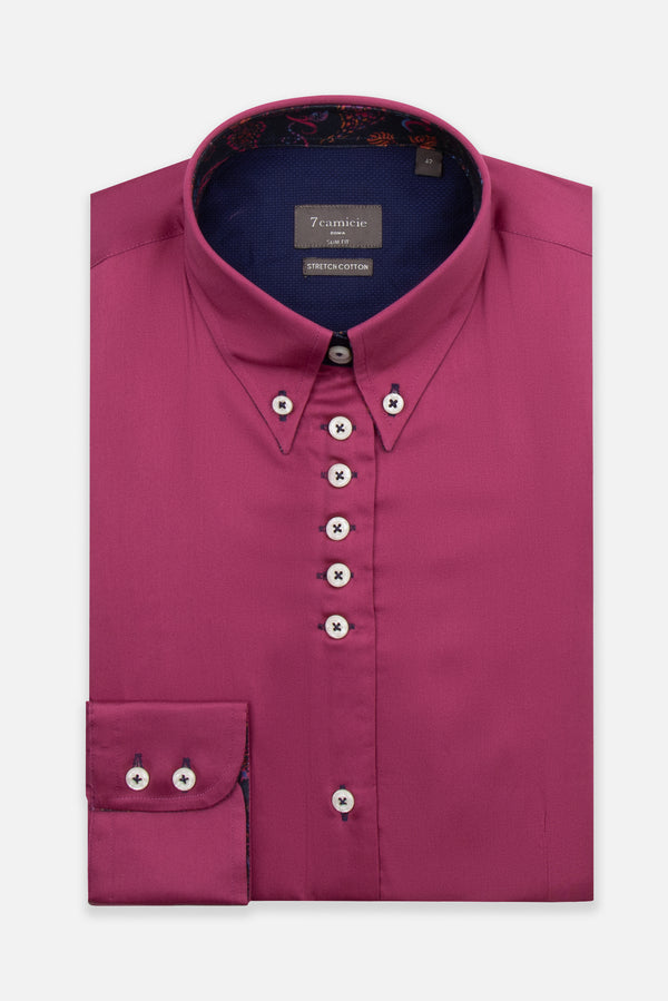 Camicia Donna Silvia Iconic Popelin Stretch Viola