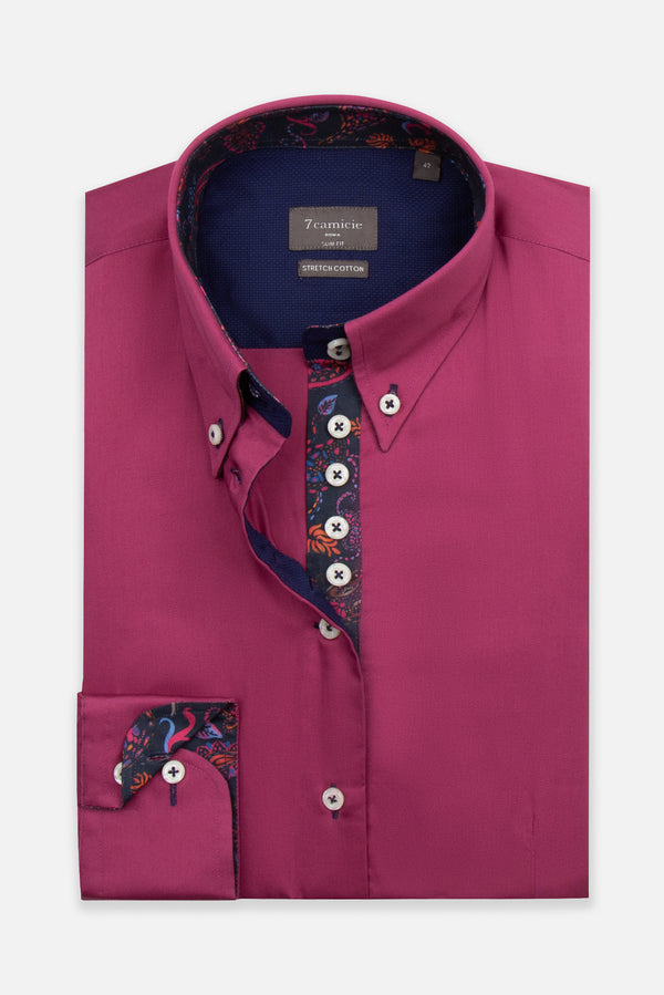 Camicia Donna Silvia Iconic Popelin Stretch Viola