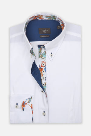 Camicia Donna Popelin Stretch Bianco