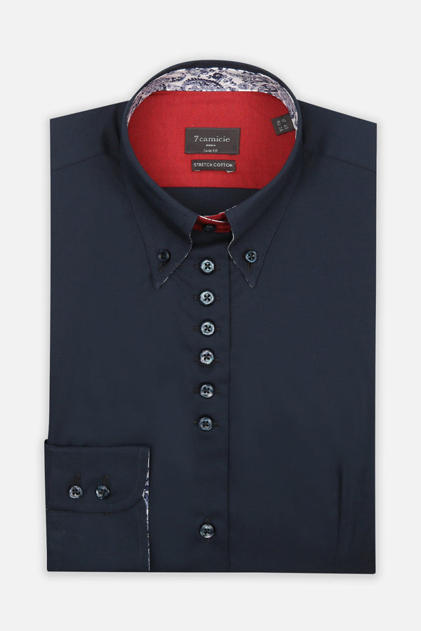 Camisa Mujer Emma Iconic Popelin Stretch Azul