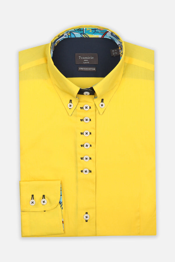 Camisa Mujer Emma Iconic Popelin Stretch Amarillo