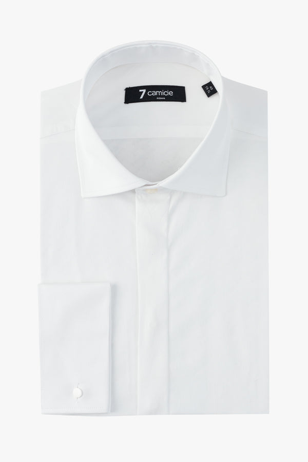 Firenze Essential Poplin Stretch Man Shirt White
