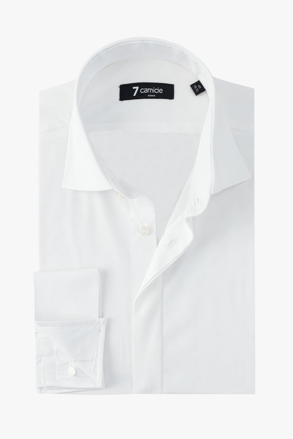 Firenze Essential Poplin Stretch Man Shirt White