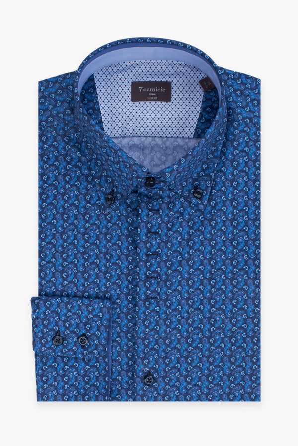 Camisa Hombre Roma Iconic Popelin Azul Azul Claro