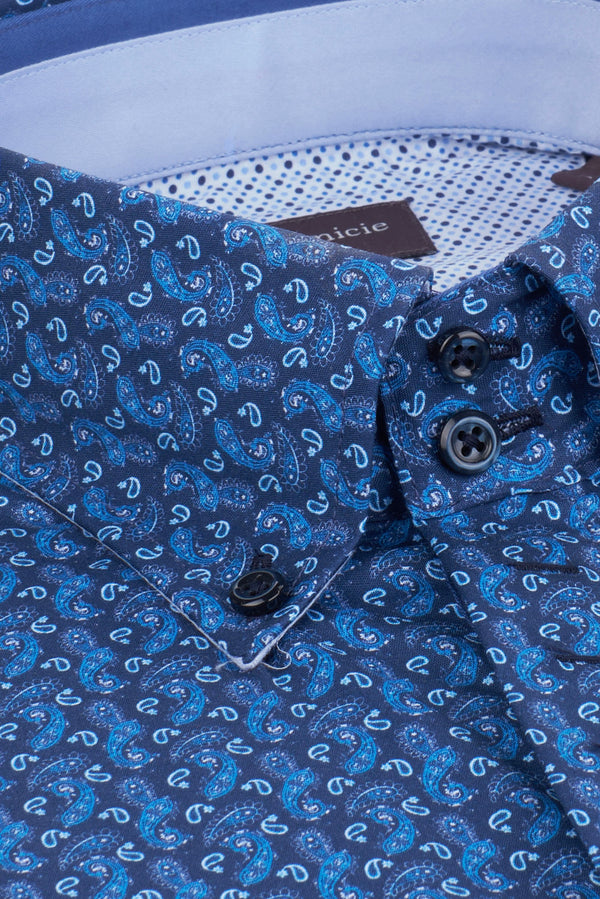 Camisa Hombre Roma Iconic Popelin Azul Azul Claro