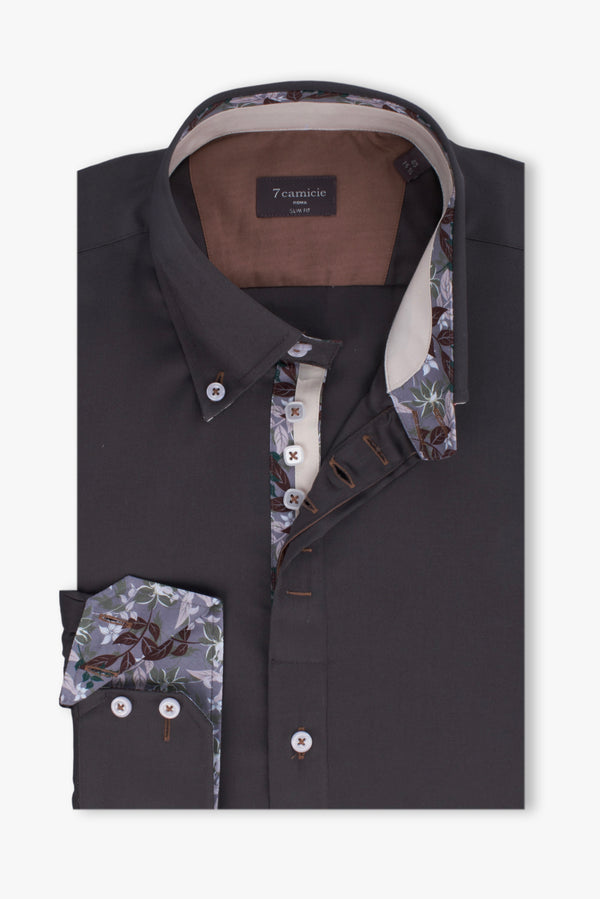 Camisa Hombre Roma Iconic Satin Gris