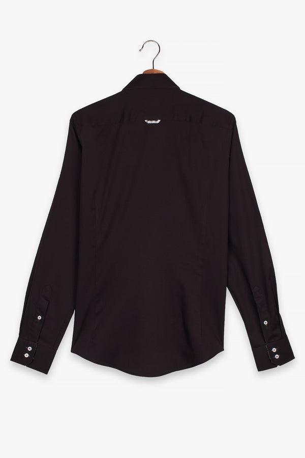 Roma Iconic Satin Man Shirt Black