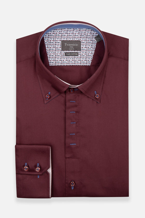 Camisa Hombre Roma Iconic Satin Rojo