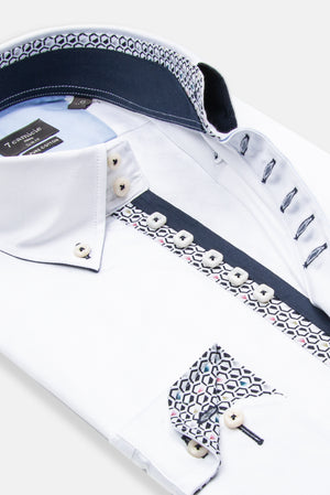 Camicia Uomo Roma Iconic Satin Bianco
