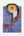 Camisa Hombre Roma Iconic Popelin Stretch Azul Naranja