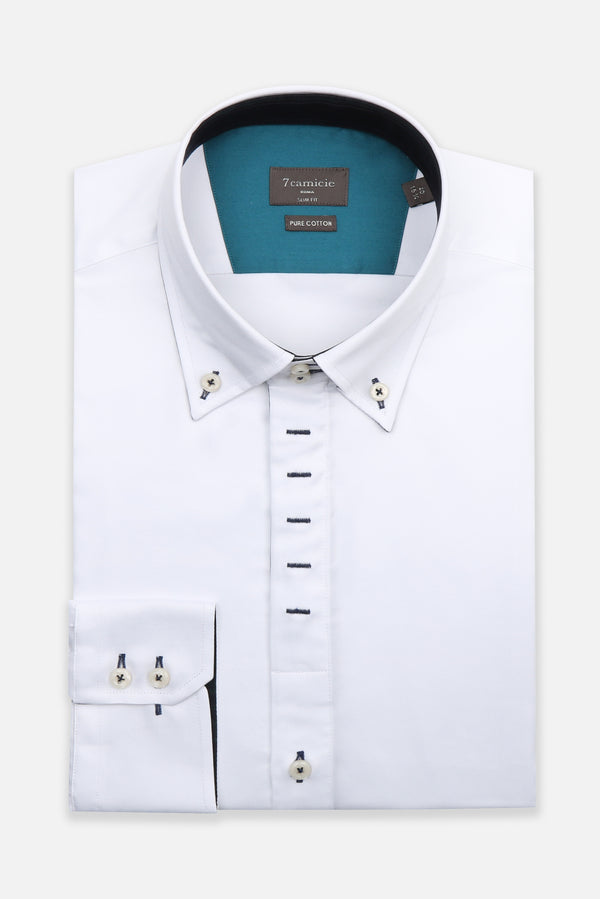 Roma Iconic Satin Man Shirt White