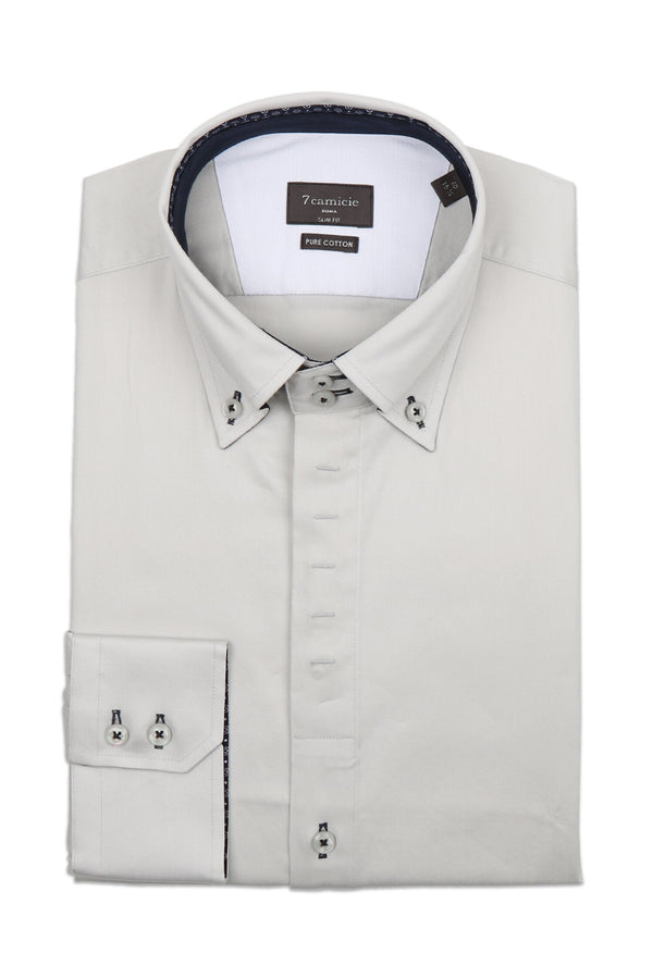 Camisa Hombre Roma Iconic Satin Gris