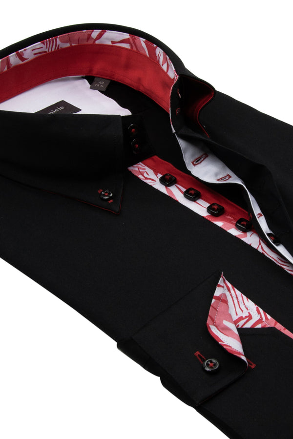 Roma Iconic Satin Men’s Shirt Black