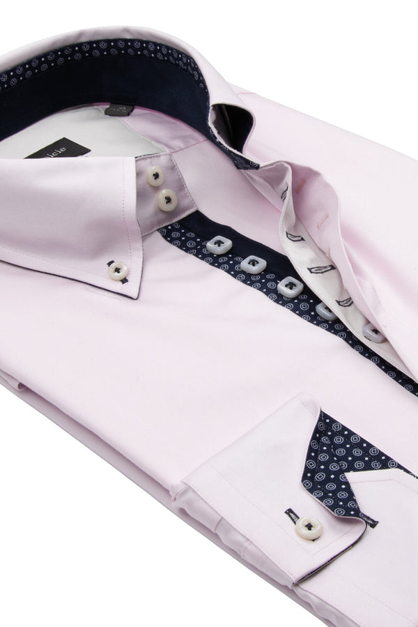Chemise Homme Roma Iconic Satin Rose