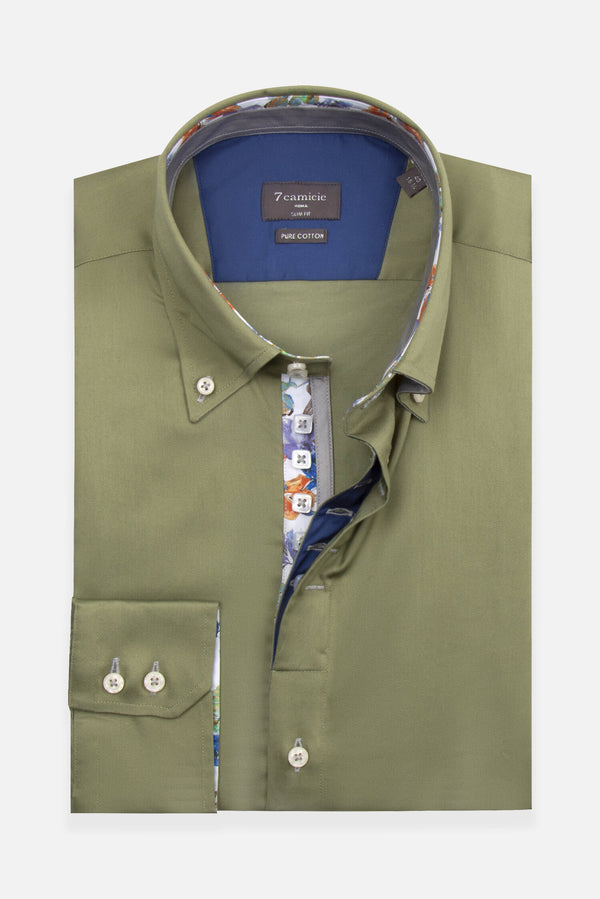 Chemise Homme Roma Iconic Satin Vert
