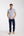 Camisa Hombre Manga corta Roma Iconic Popelin Stretch Blanco Azul