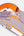 Roma Iconic Poplin Stretch Man Shirt Short Sleeve White Orange