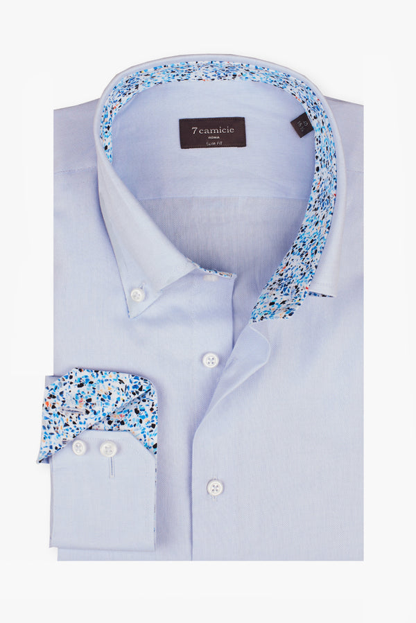 Camicia Uomo Roma Sport Oxford Celeste