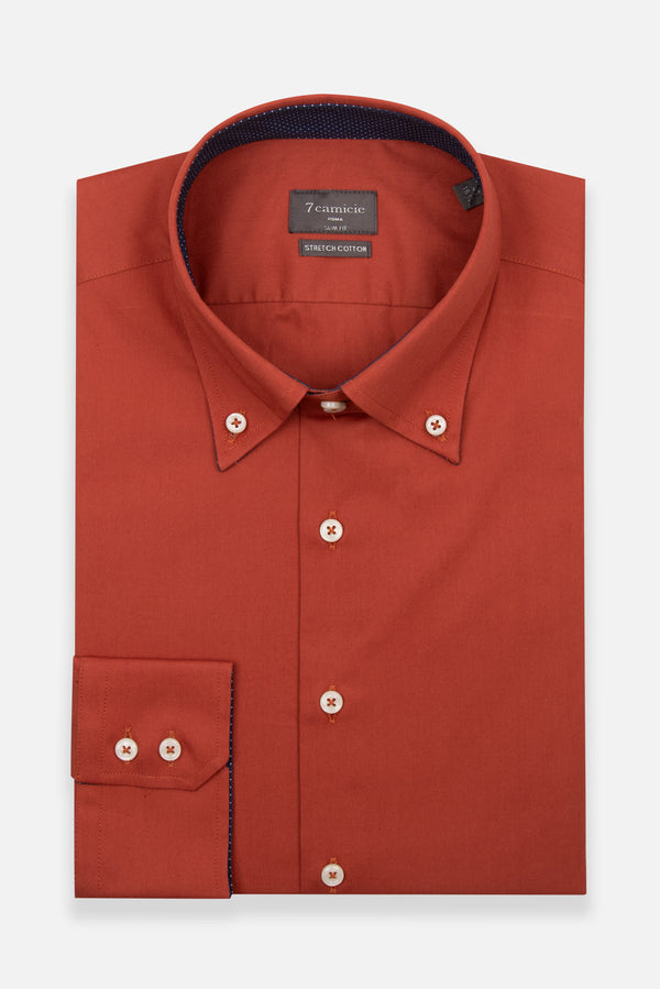 Roma Sport Poplin Stretch Man Shirt Red