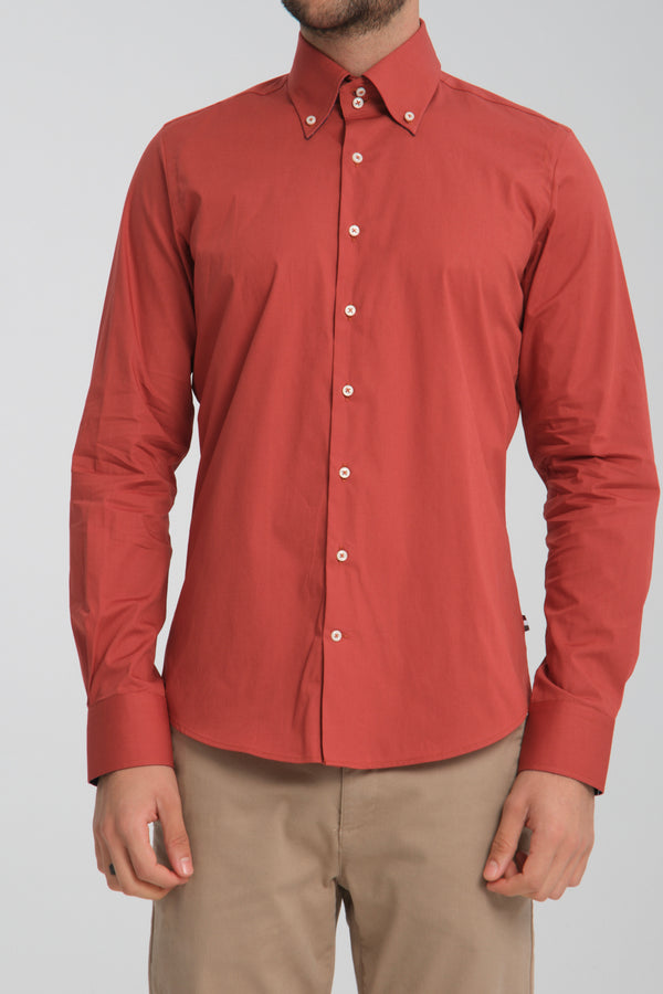 Roma Sport Poplin Stretch Man Shirt Red