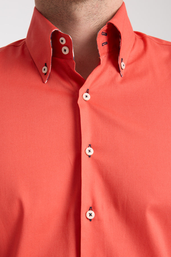 Roma Sport Poplin Stretch Man Shirt Red