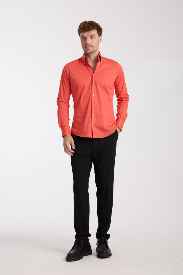 Roma Sport Poplin Stretch Man Shirt Red