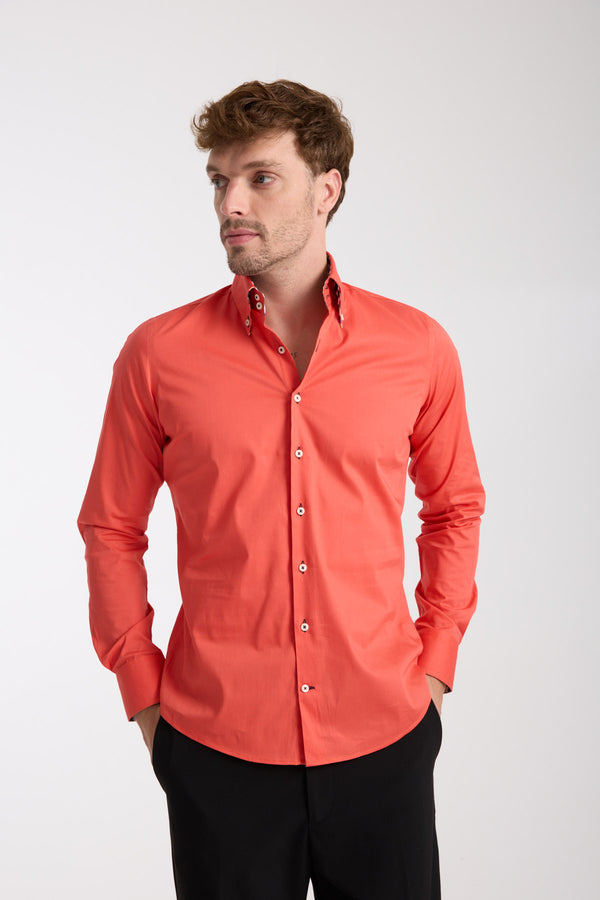 Roma Sport Poplin Stretch Man Shirt Red