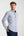 Camisa Hombre Roma Sport Popelin Stretch Blanco Azul Claro
