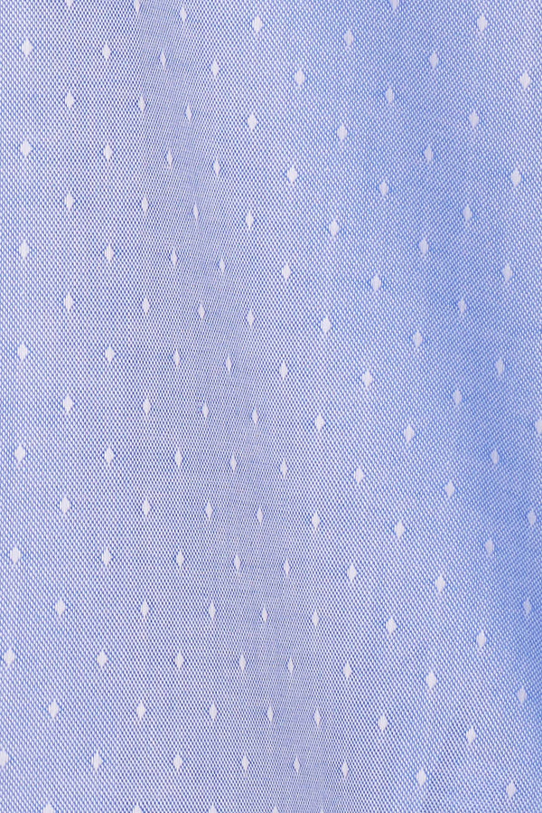 Camisa Hombre Roma Iconic Oxford Azul Blanco