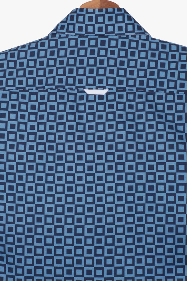 Roma Iconic Poplin Man Shirt Blue Blue