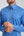 Roma Iconic Herren Hemd Satin Blau