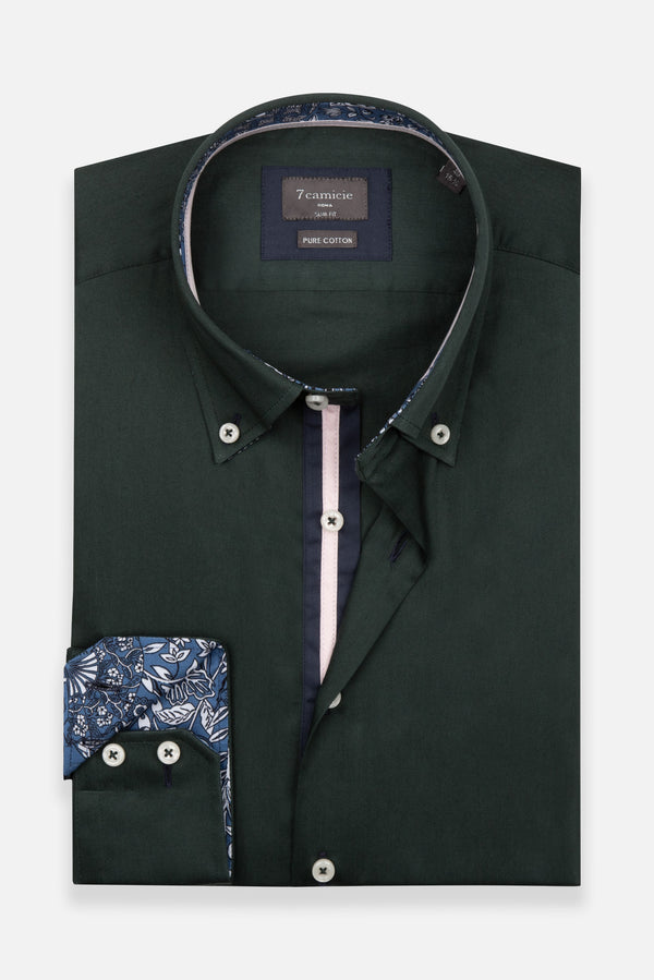 Camisa Hombre Roma Iconic Satin Verde