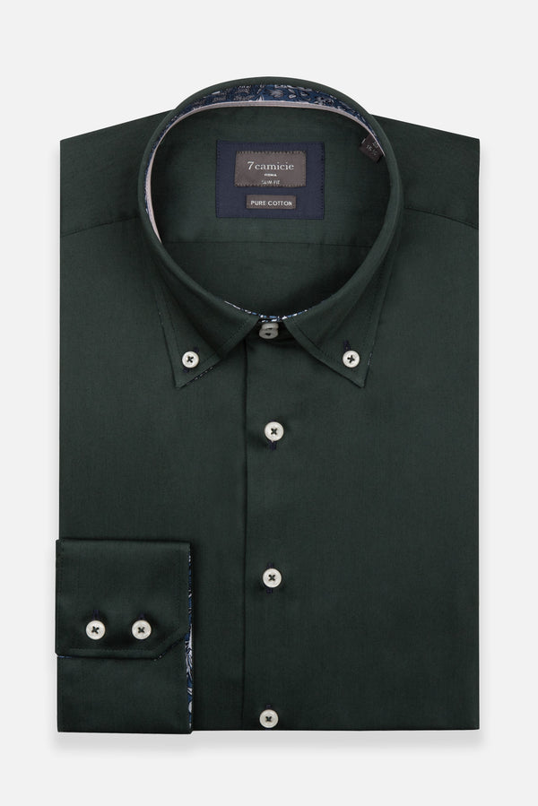 Camisa Hombre Roma Iconic Satin Verde