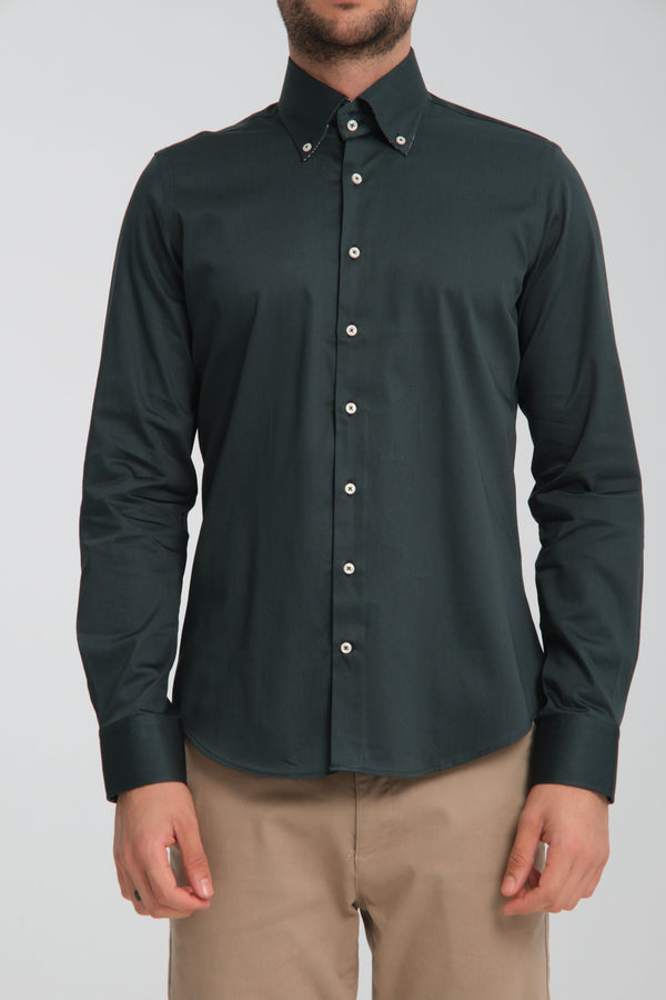 Camisa Hombre Roma Iconic Satin Verde