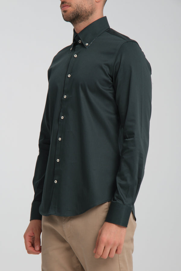 Camisa Hombre Roma Iconic Satin Verde