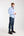 Camisa Hombre Roma Iconic Popelin Stretch Blanco Azul