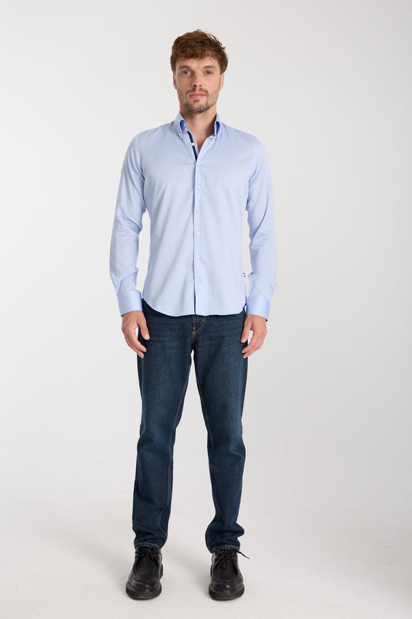 Chemise Homme Roma Iconic Satin Gris