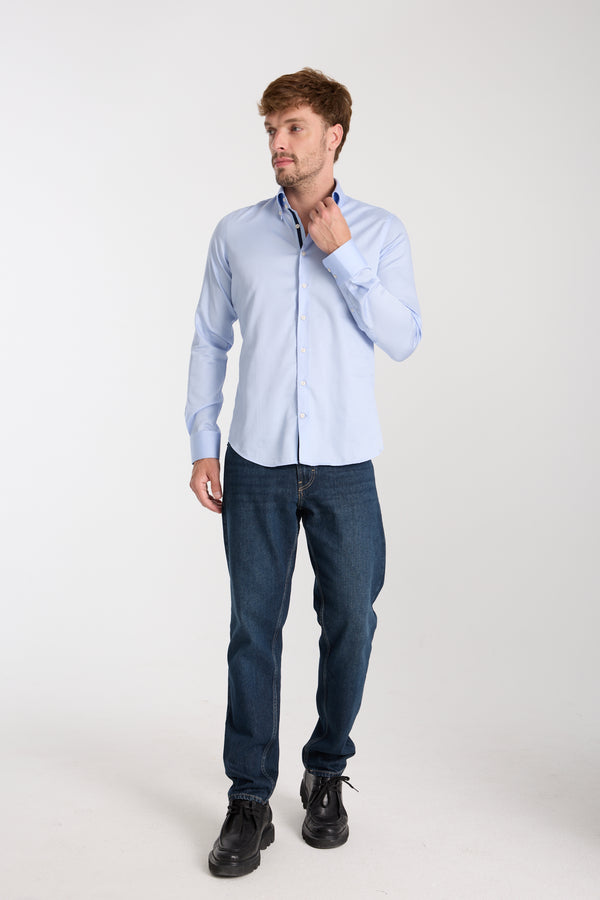 Chemise Homme Roma Iconic Satin Gris
