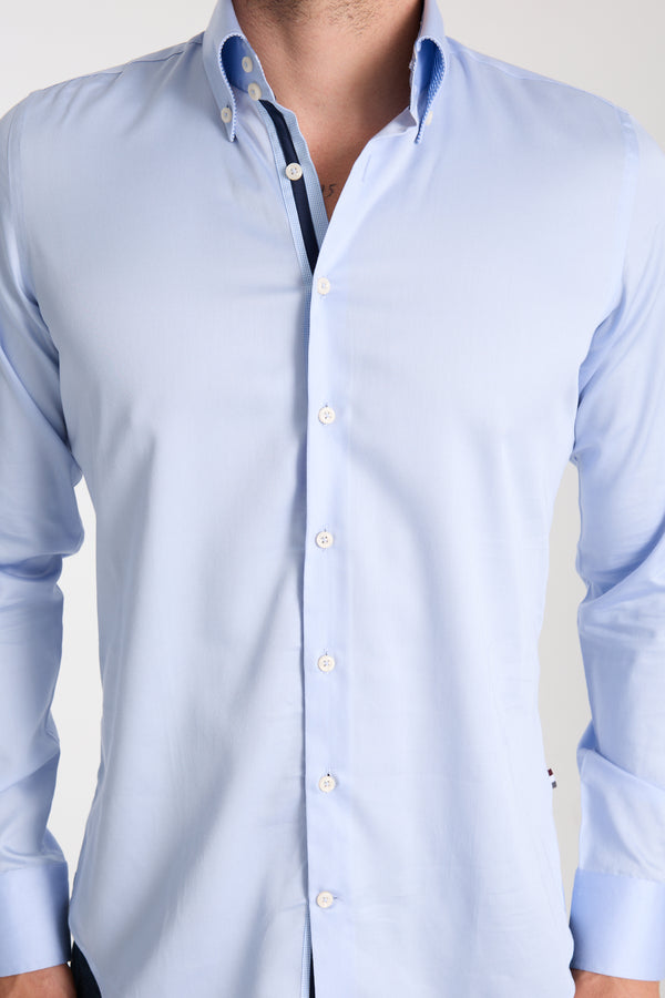Chemise Homme Roma Iconic Satin Gris