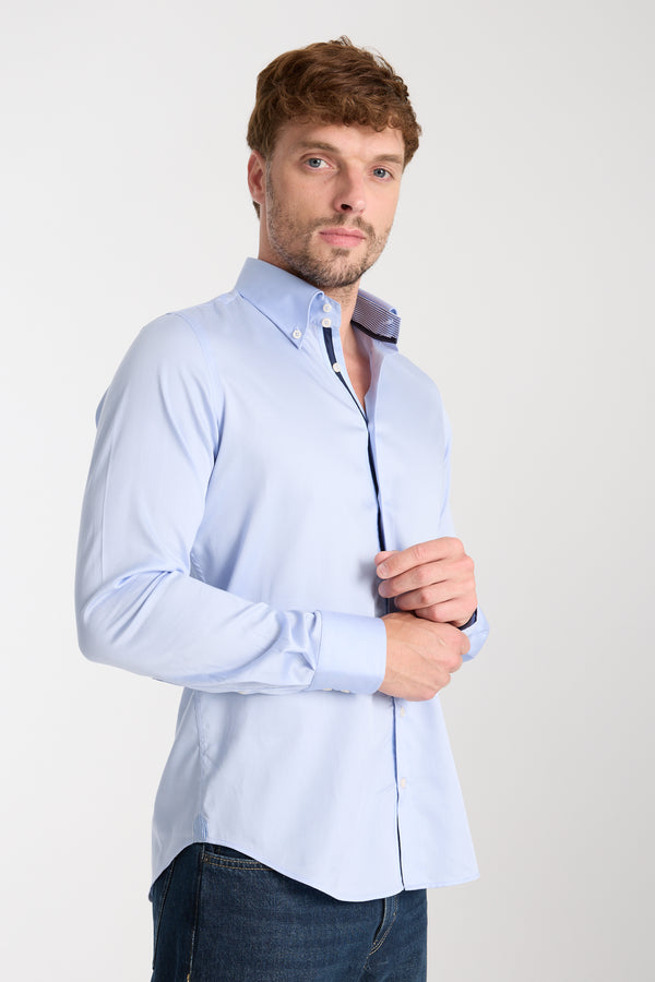 Chemise Homme Roma Iconic Satin Gris