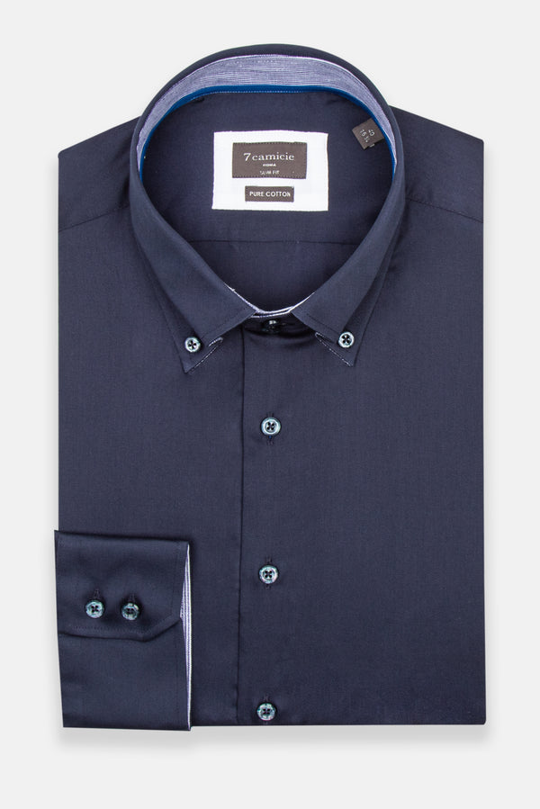 Chemise Homme Roma Iconic Satin Bleu
