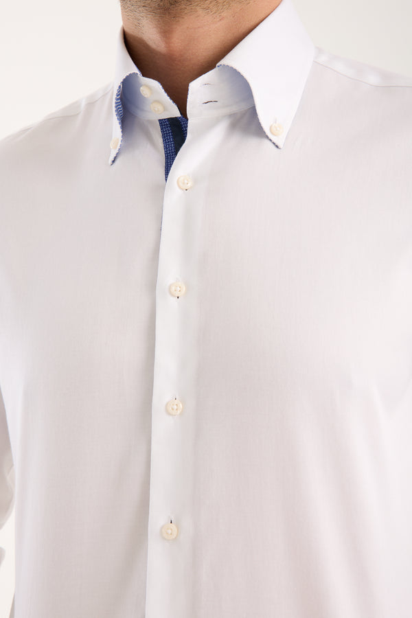 Chemise Homme Roma Iconic Satin Blanc