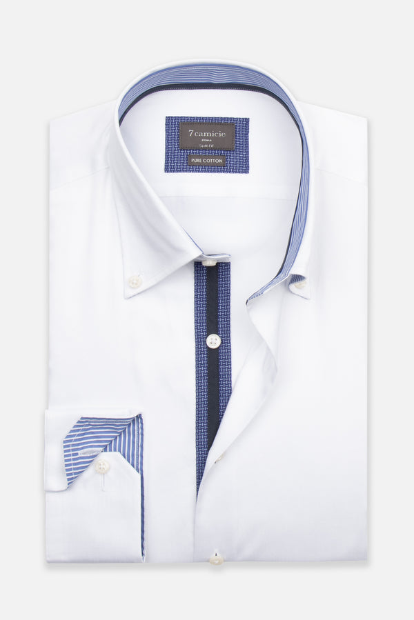 Chemise Homme Roma Iconic Satin Blanc