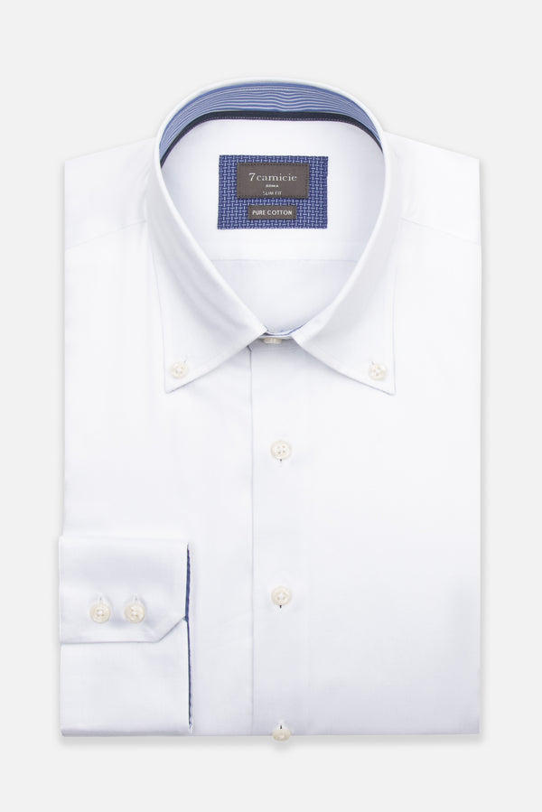 Chemise Homme Roma Iconic Satin Blanc