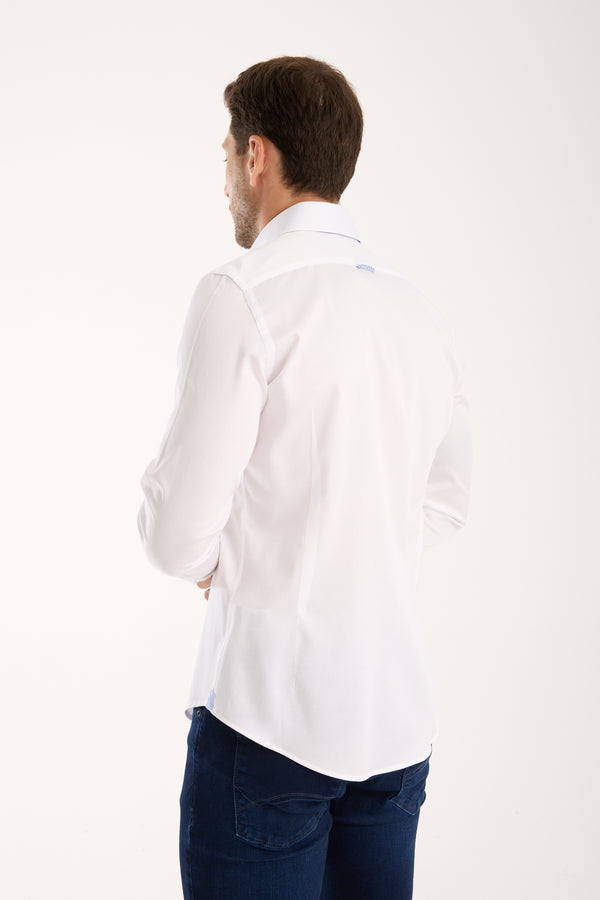 Chemise Homme Roma Iconic Satin Blanc