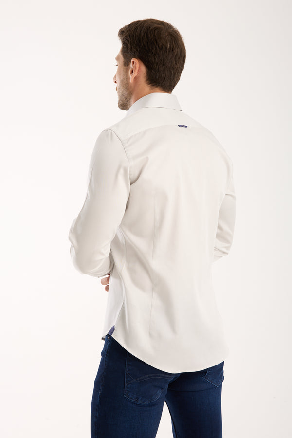 Chemise Homme Roma Iconic Satin Gris