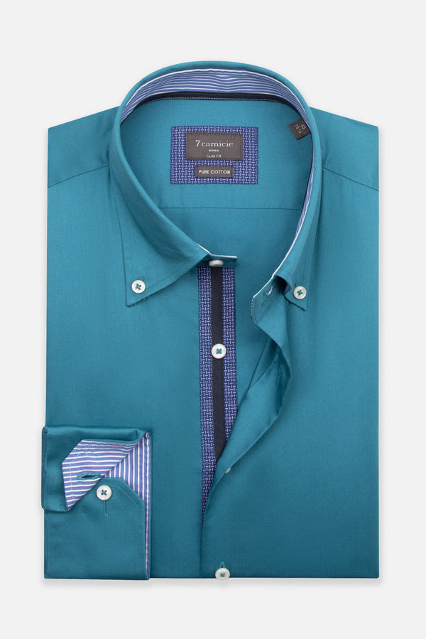 Camicia Uomo Roma Iconic Satin Verde