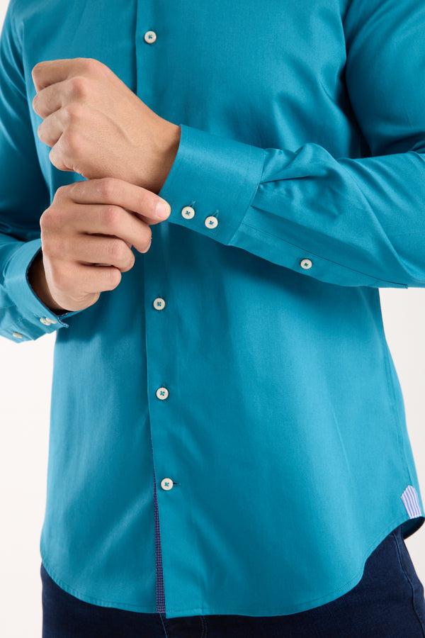 Camicia Uomo Roma Iconic Satin Verde