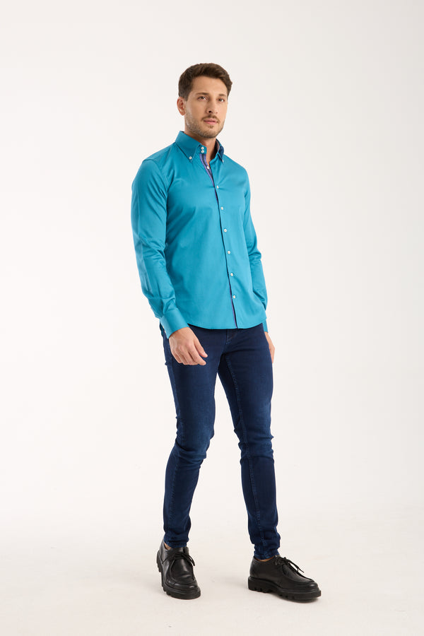 Camicia Uomo Roma Iconic Satin Verde