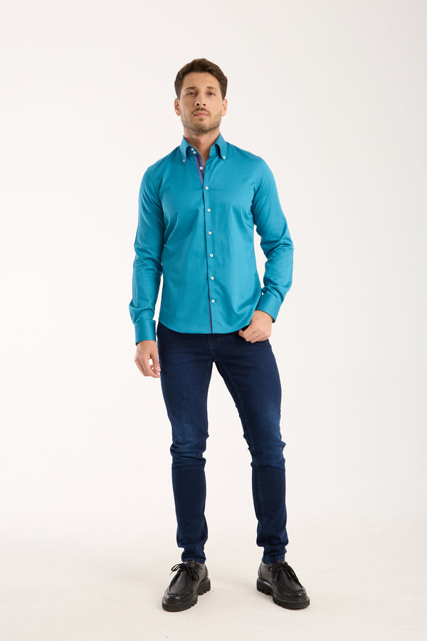Camicia Uomo Roma Iconic Satin Verde